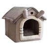 Pet Bed for Winter Cats Habitats Removable Cushion Cats House Cartoon Shape Bed Resting Bed for Cats Warm Resting House