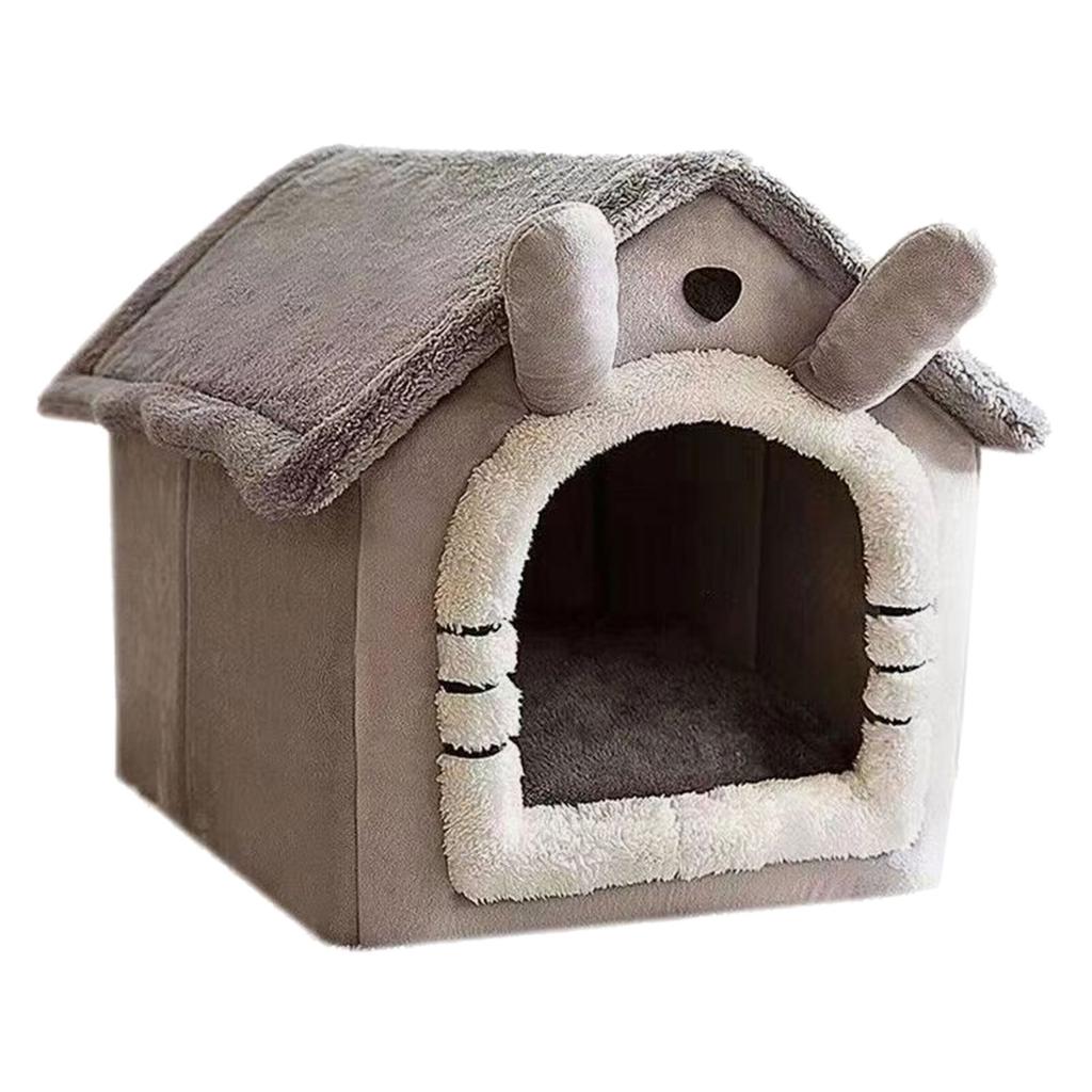 Pet Bed for Winter Cats Habitats Removable Cushion Cats House Cartoon Shape Bed Resting Bed for Cats Warm Resting House