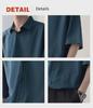 Men's Summer Korean Style Casual Loose Five-Point Sleeve Cardigan Shirt