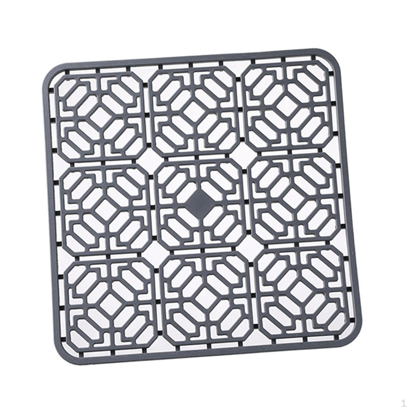 

Силиконовый коврик для сушки посуды, раковина, защита от царапин, теплоизоляционная подушка для серый