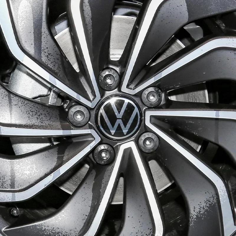 O1Car Sticker For VOLKSWAGEN VW 4pcs Suitable For New Volkswagen Wheel Covers - New Lavida, Passat, Tacqua, Tiguan L - Mirror Fin