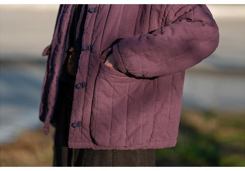 Women's Retro Chinese Style Quilted Cotton Linen Jacket