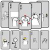Cute Matchstick Men Couple Case For Samsung A56 A36 A26 A54 A52 A24 A14 A50 A72 A70 A06 A12 A22 A34 A42 A32 A04s A16 5G Cover