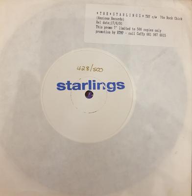 7inch Record STARLINGS - Try 91453327CDPROMO Anxious Records 1991 UK Rock Used