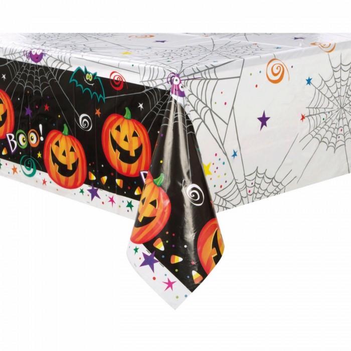 Unique Party Pals Plastic Pumpkin Halloween Party Table Cover