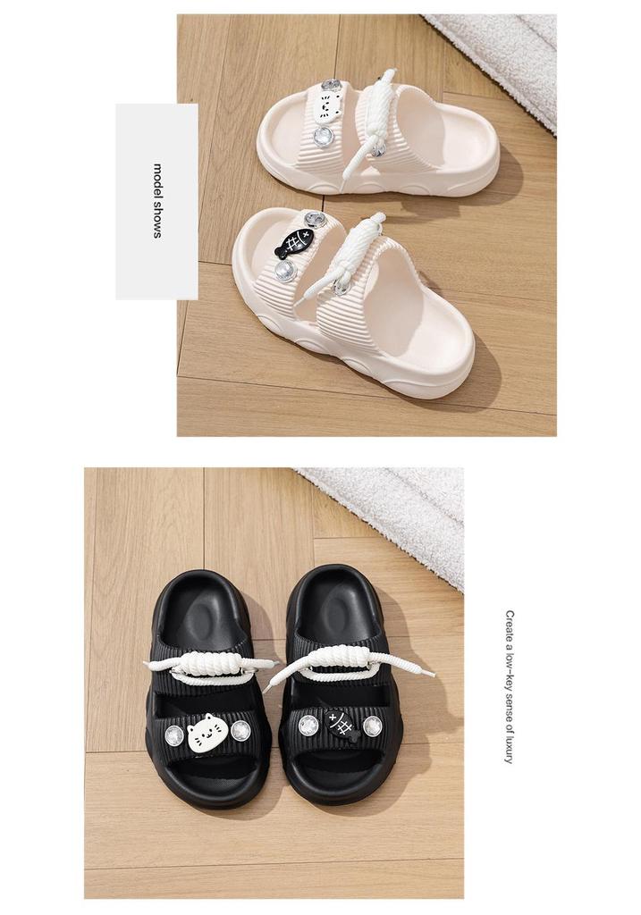 2026 Cartoon Thick-Soled Non-Slip Summer Sandals for Kids - Fashionable Beach Flip-Flops for Boys & Girls