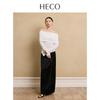 HECO Women's Textured Knit Off-Shoulder Long-Sleeve Top