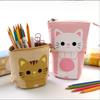 Retractable Pencil Case Kawaii Diy Printed Pen Case Large Capacity Pen Holder Stationery Storage Pencil Bag