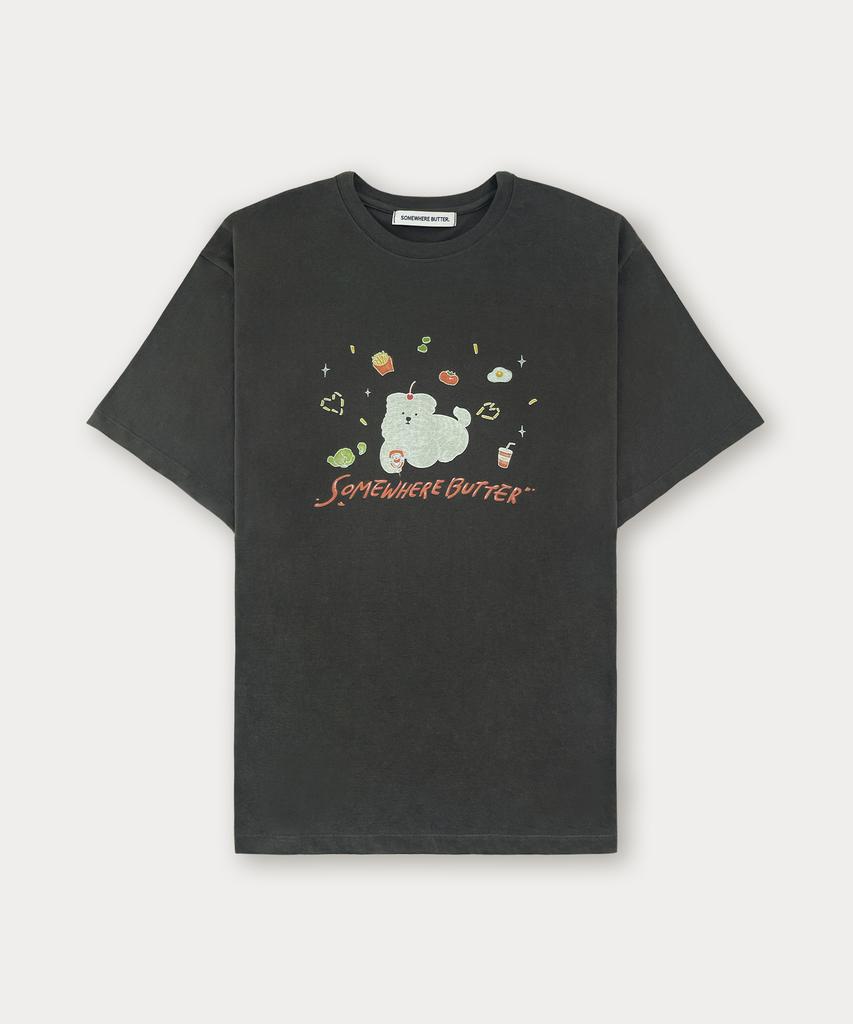 Sseomweeobeoteo Ketchup Butteree Over-Fit Top - Charcoal
