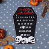Halloween Advent Calendar Gift Crafts Sign Wood Decorative Dektop 31 Days for Party