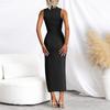 2025 Cross-border Foreign Trade New Hot-selling Ebay Amazon Women's Clothing Sexy Hip-wrapped Slim-fitting Open-ended Sleeveless Dress