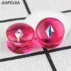 Acrylic Ear Plugs Gauges, Double Flared Ear Tunnels Body Piercing Jewelry for Ear Stretching, 2PCS Fashion Ear Expanders for Wom