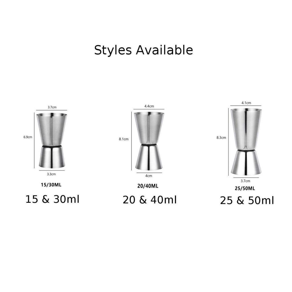 Shaker per cocktail Misurino in acciaio inossidabile argentato