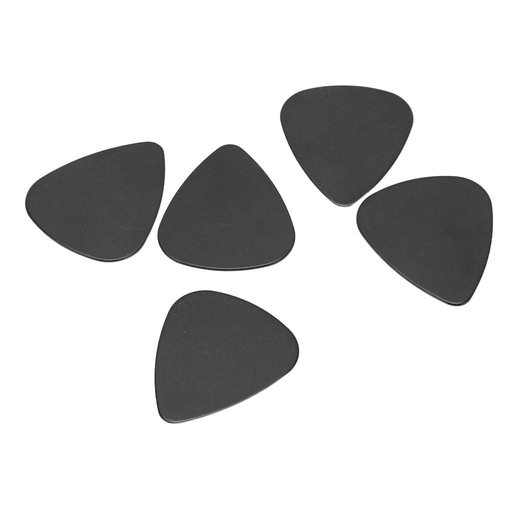 5Pcs Guitar Picks for Acoustic Folk PVC Musical Instrument Accessories Gifts 0.71mm Black