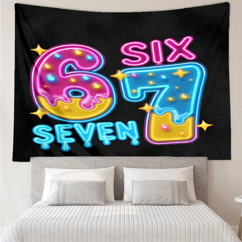 Royal Hands Holding Number 67 Tapestry Hanging for Bedroom,Livingroom, Playroom,Decor Art Room Wall Tapestry Holiday and Birthday Gifts