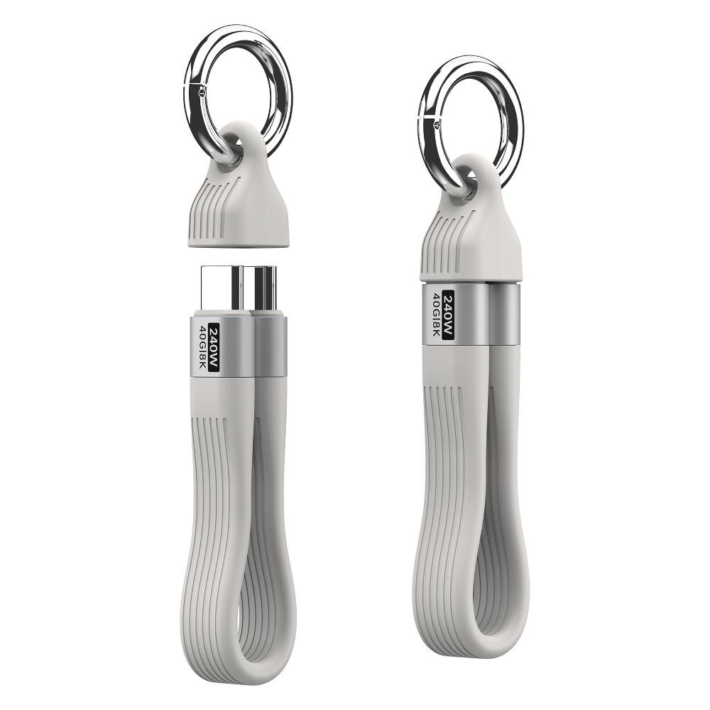 40 Gbit/s USB Schlüsselanhänger Schnellladekabel Schlüsselanhänger für iPhone 15/MacBook/Samsung/Xiaomi 8K@60Hz