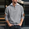 Men Jacquard Hoodie Long Sleeve Pullover Sweatshirt Loose Fit Hooded Casual Sweatshirt for Sportswear Street Gym