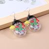 Luminous Merry Christmas Earrings Santa Claus Christmas Tree Xmas Snowman Ear Clips Shiny Jewelry Led Drop Earrings