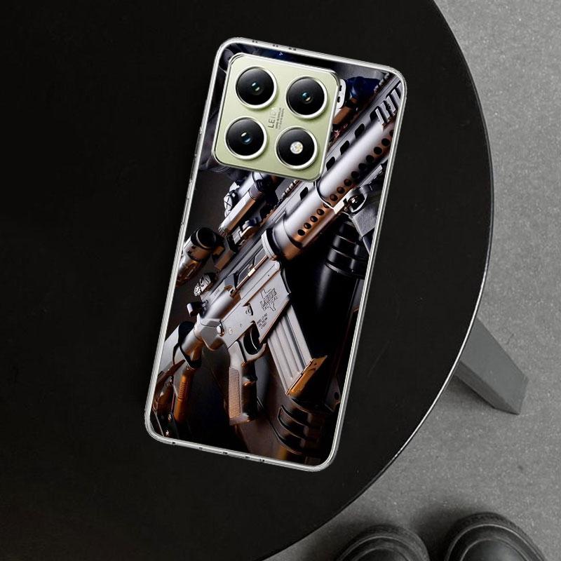 Gun Bullets AK47 Handgun Phone Case Cover for Xiaomi Redmi Note 15 14 13 12 11 Pro Plus 14S 12S 11S 11T 11E 10S 10 Customized Fu