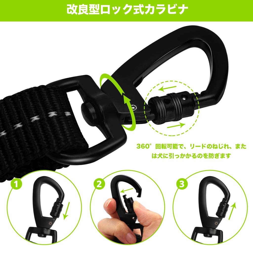 DANOFY Dog Long 20m Long Round Rope for and Large Easy To Sponge Retractable Dog Walking Reduces Shock Green Leash, - Small, Medium, Dogs, Reflective,