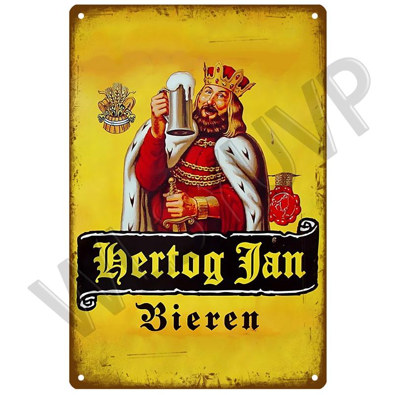 Hertog Jan Retro La Chouffe Metallskilt Blikkskilt Whisky Belgia Øl Plakett Metall Veggdekor Vintage Dekor Plakater Skilt Man Cave