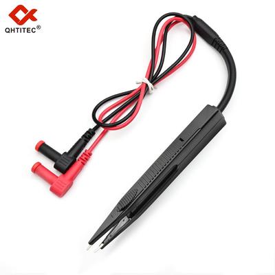 QHTITEC SMD SMT Chip Test Clip Lead Probe Digital Multimeter Meter Tweezer Capacitor Resistance Tweezers Work Anti-slip Durable