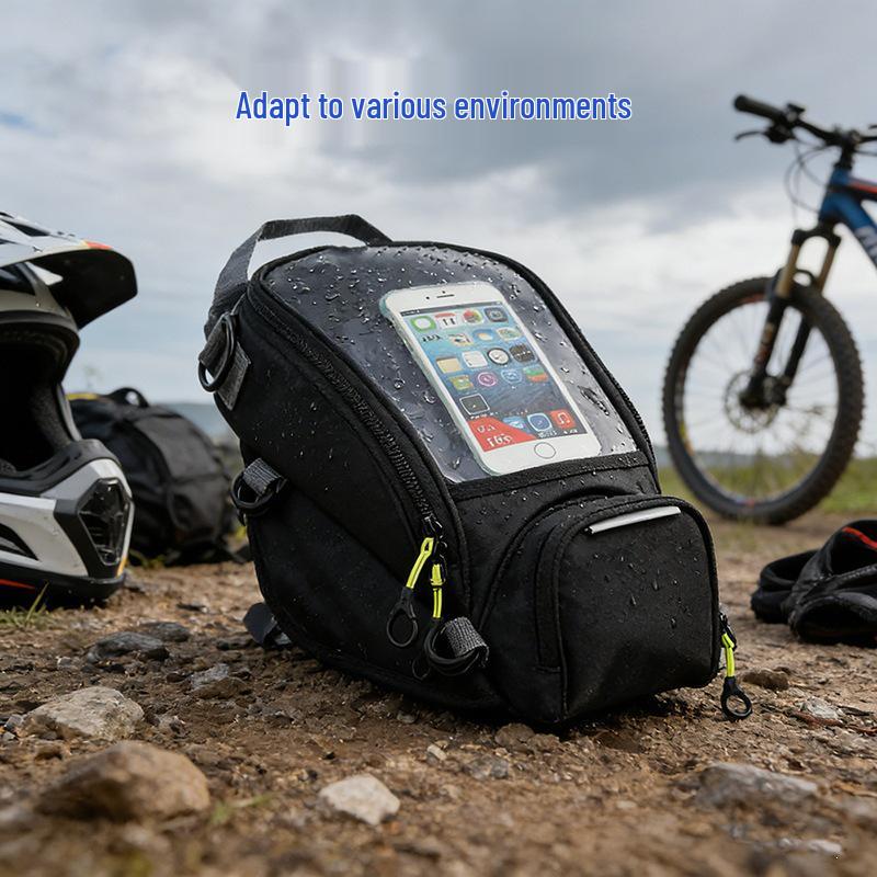 Magnetic Waterproof Motorcycle Tank Bag: Large-Capacity, Wear-Resistant, with Phone Navigation Holder