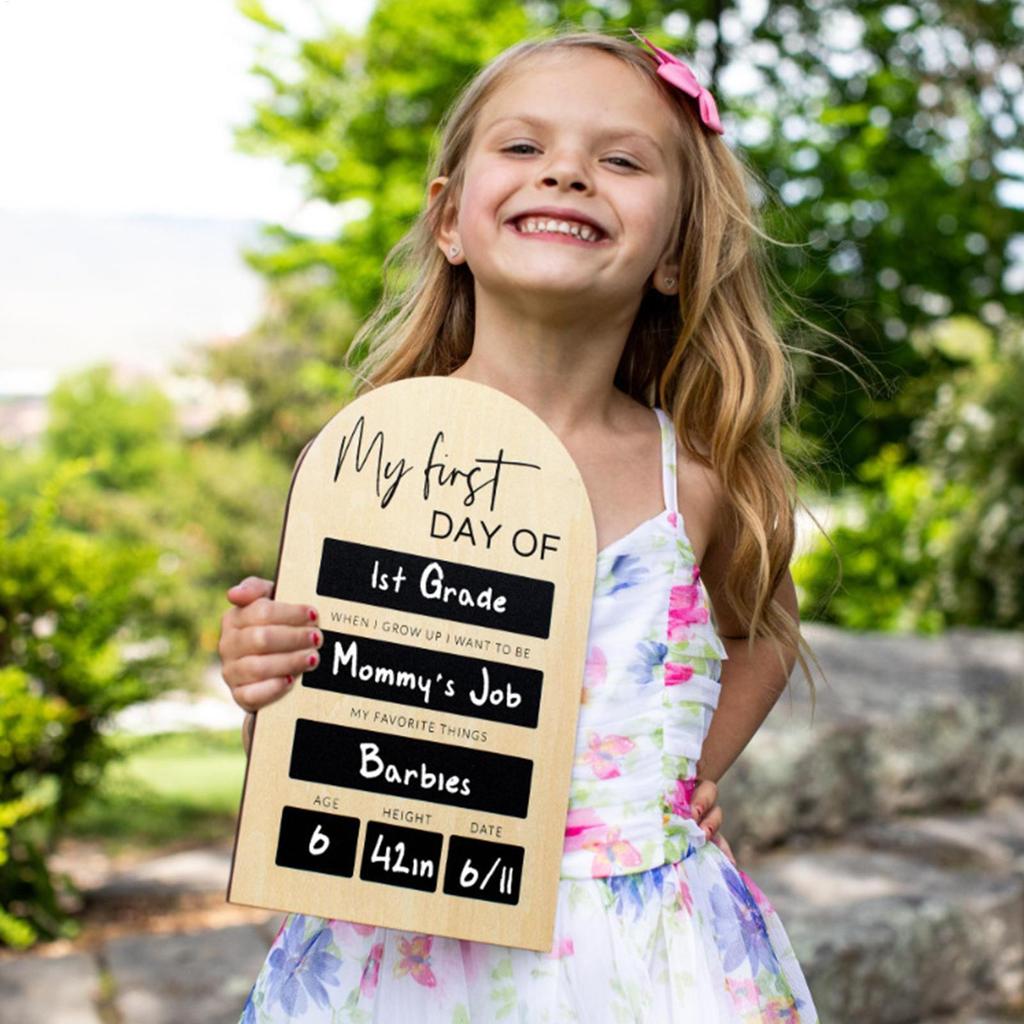 18x30cm First Day Of School Sign, Portable Hang Back School Blackboard Sign, First Day Of School Commemorative Board