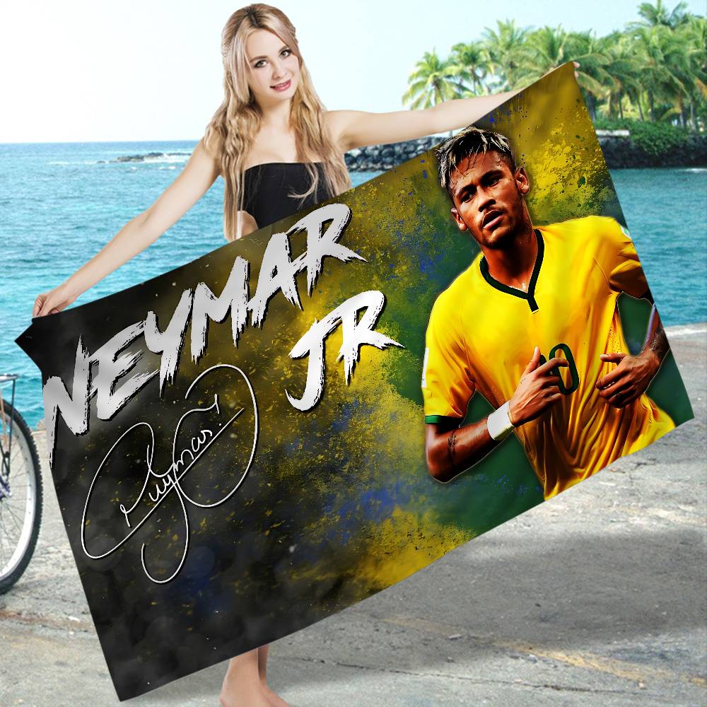 N-Neymar Jr Stella del Calcio Microfibra Telo da Spiaggia Assorbente Asciugatura Rapida Morbido Yoga Nuoto Resort Escursionismo in Montagna Asciugamano