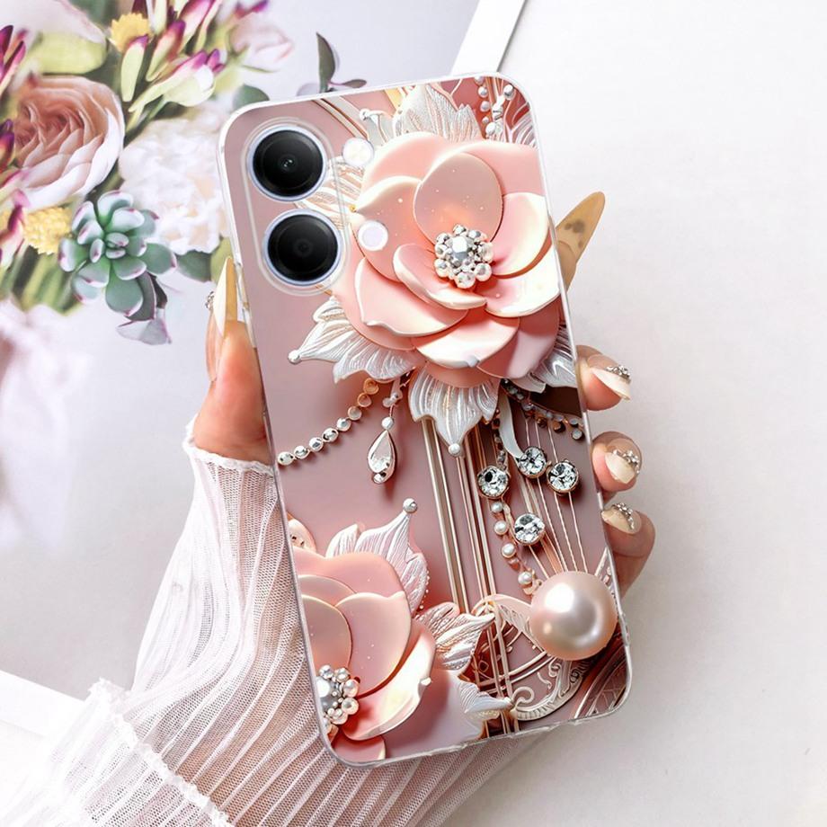 Flower Cartoon Fashion Design Phone Case For Vivo Y05 Y11D 4G Vivo Y11 Y21 5G Funda Soft Silicone Clear Back Cover V2553 V2554