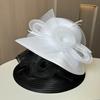 New Mesh Flower Pot Hat, European, American And British Retro Dome Fashion Top Hat, Women'S Summer Sun Protection Sun Hat