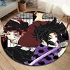 Demon Slayer Round Area Rug Carpet Rug For Living Room Bedroom Sofa Playroom Decor Nonslip Floor Mat