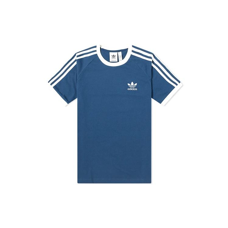 adidas originals 3-Stripes Tee Casual Round Neck Loose Logo Stripe Short Sleeve Ocean Blue Men s FM3772 S