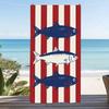 Green Grid Colorful Fish Print Beach Towel Anti Sand Microfiber Pool Towel Summer Beach Swim Outdoor Gym Camping