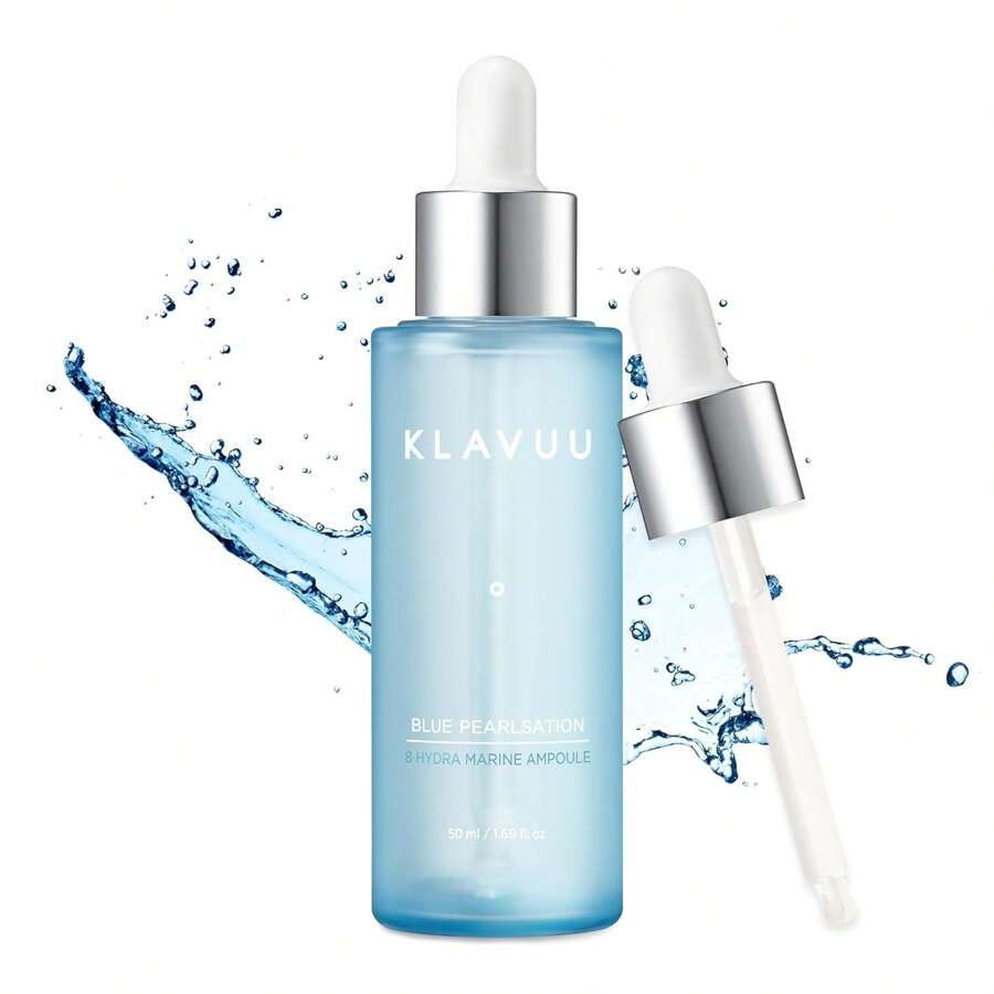 KLAVUU BLUE PEARLSATION 8 Увлажняющая морская ампула 50 мл - Обогащена гиалуроновой кислотой для двухслойного увлажнения кожи Marine Ampoule 50ml