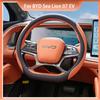 For BYD Sealion 07 EV Leather Steering Wheel Cover Car Interior Anti Slip Breathable Steering Wheel Protective Cover Accessories