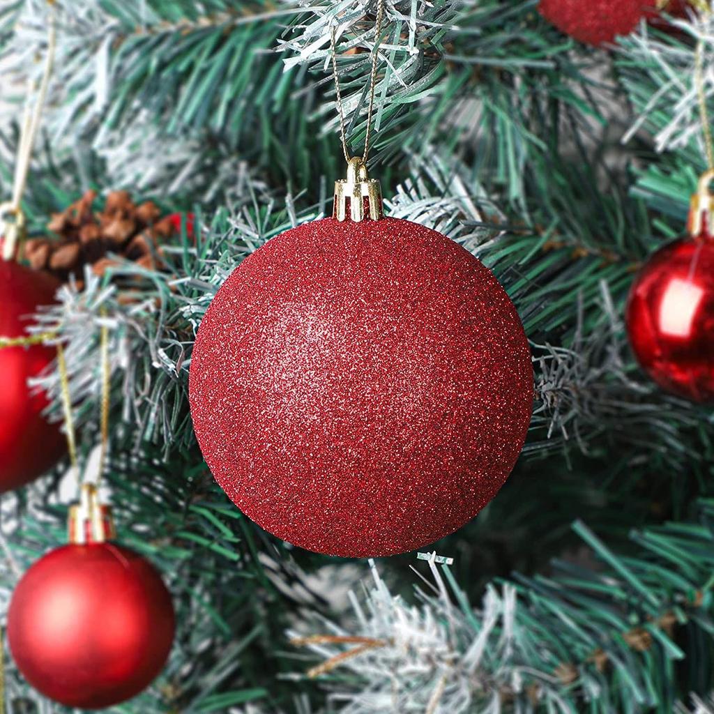 24 Pcs 3CM Multi Christmas Tree Baubles Balls - Xmas Hanging Ornament Decor - Christmas Decoration Items and Gifts