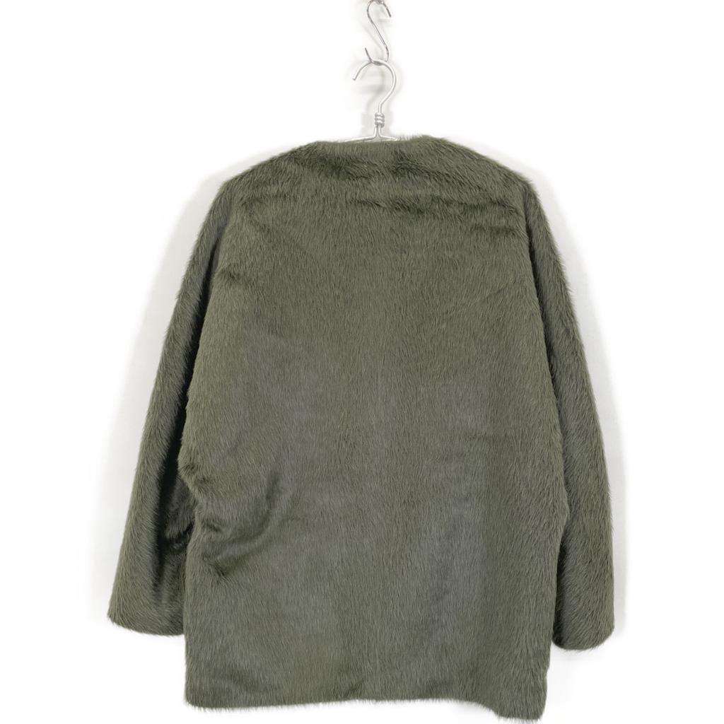 ebure 3610200135 Thule Alpaca Shaggy Collarless Short Coat coat 36 greenUsed