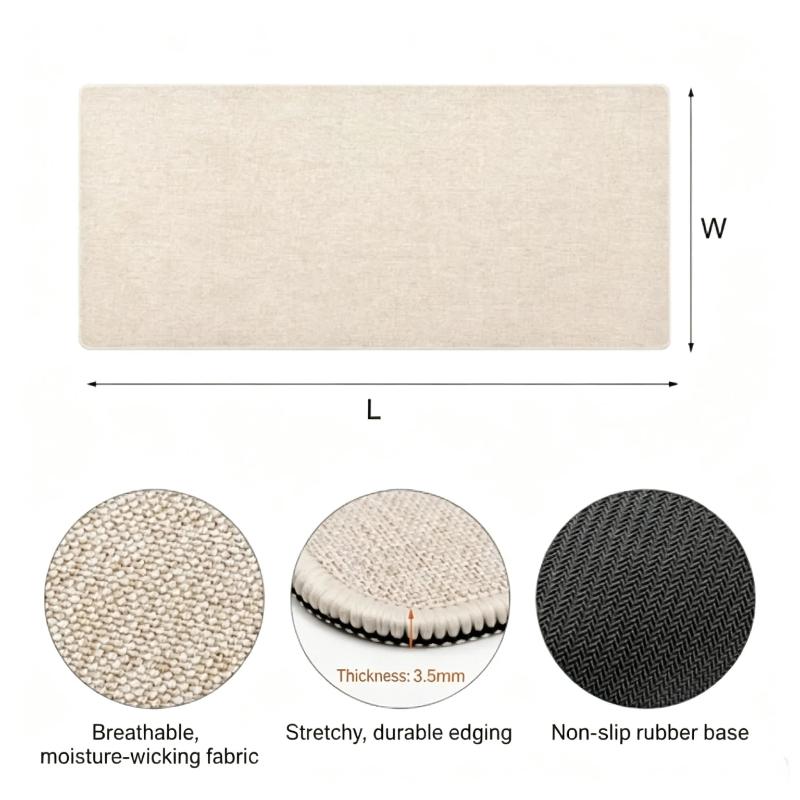 Hoge Kwaliteit Bureau Mat/Muismat; Grote maat; Geschikt voor gaming en kantoorgebruik; 3,5 mm dikte.
