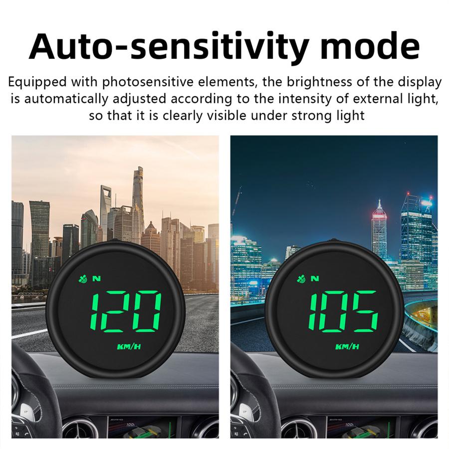 2.6"Car HUD Digital Head Up Display Gauge GPS System Speedometer Speeding Alarm