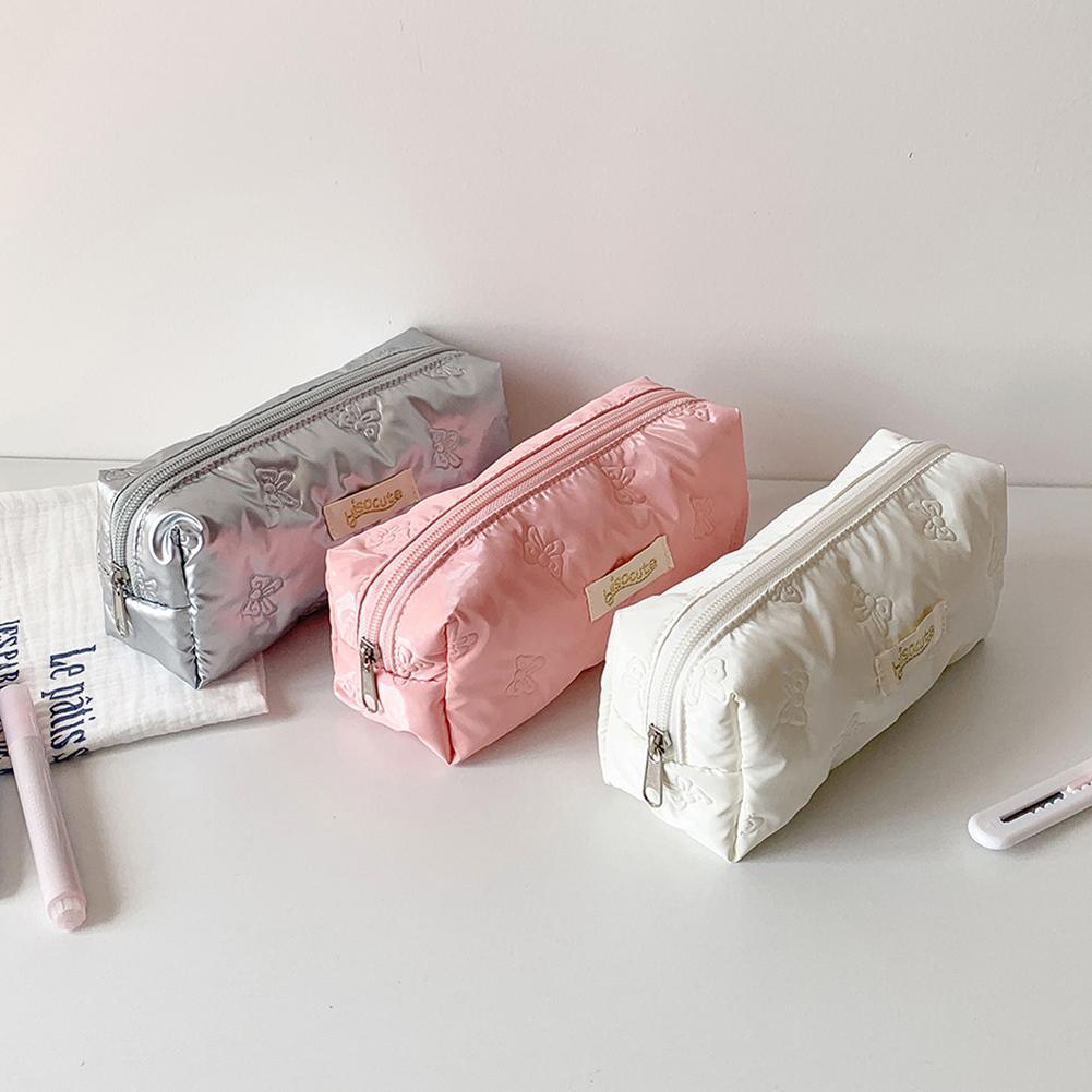 Bowknot Y2K Butterfly Pencil Case Korean Aesthetic Large Capacity Stationery Bag Desktop Storage Multi Function Cosmetic Pen Pouch for Students Gift