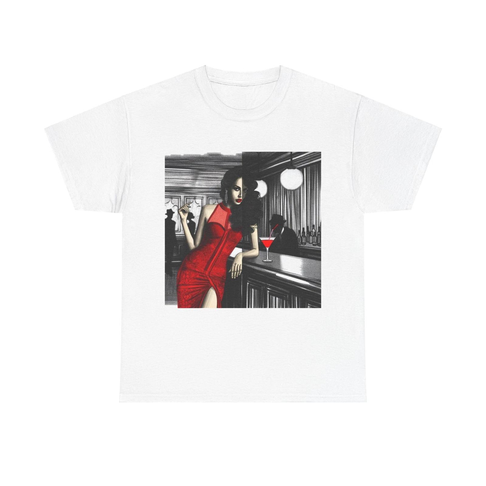 

Unisex Adult T Shirt Femme Fatale Speakeasy Glamour Artwork M