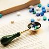 1 Pcs Anti-Hot Sealing Wax Spoon Wood Handle Retro Wax Stamping Spoons Invitation Cards Decorative Stamps Craft