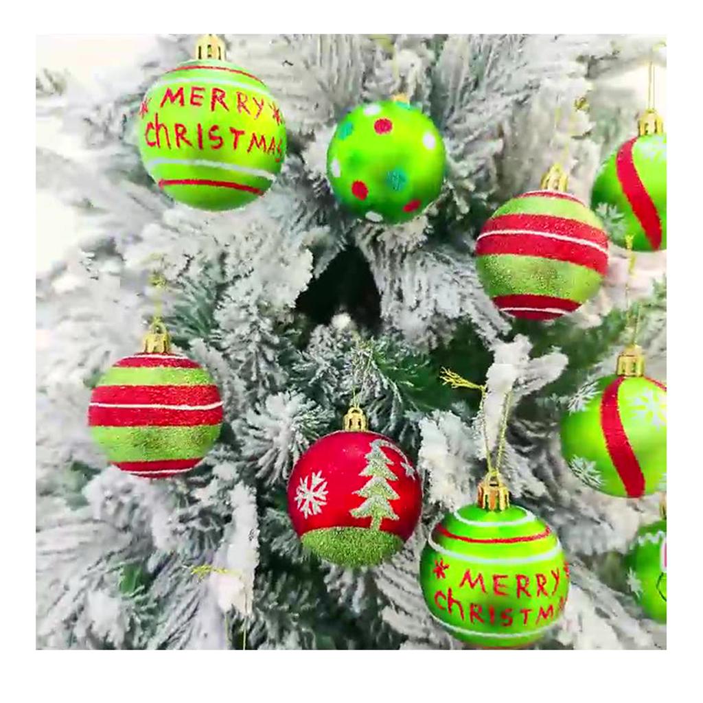 Christmas Transparent Painted Christmas Ball Set Gift Box