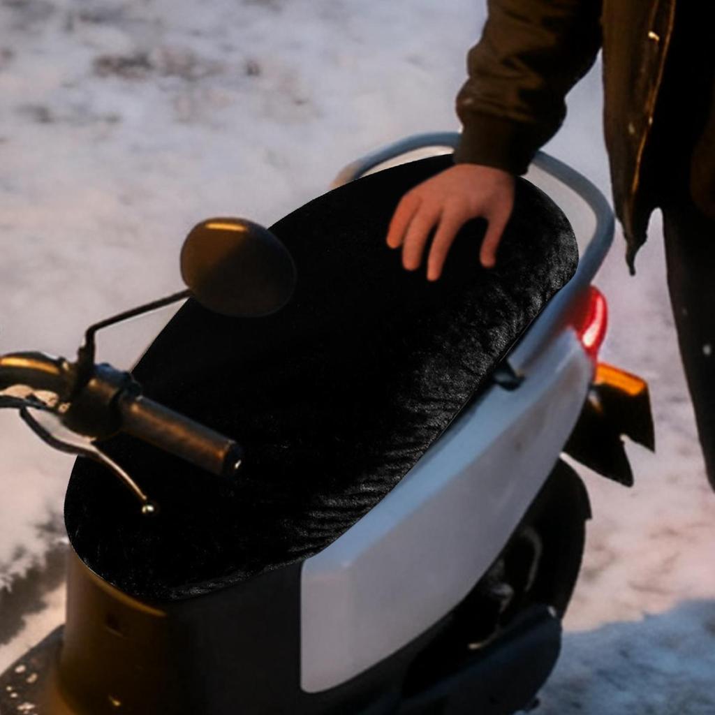 Seat Cover Motorcycle Plush Seat Cover For Cold Weather Breathable Cold Weather Cushion For ATV Moped Scooter Adventure Outdoor