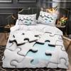 3D Modern Home Geometry Printed Comforter Sets, Queen Size Modern Duvet Cover Set With Pillowcases, Geometry Printed Bedding Set
