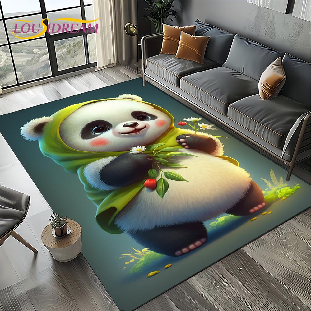3D Dream Animal Cartoon Panda Cute Carpet Rug for Living Room Bedroom Home Sofa Decoration,Kid Area Rug Non-slip Floor Mat Gift