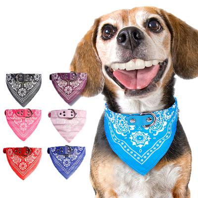 Verstellbares Hundehalstuch aus Leder mit Aufdruck, weiches Halsband für Hunde, Haustierbedarf, Katzenschal, Halsband für Chihuahua, Welpen, Haustier-Halstuch