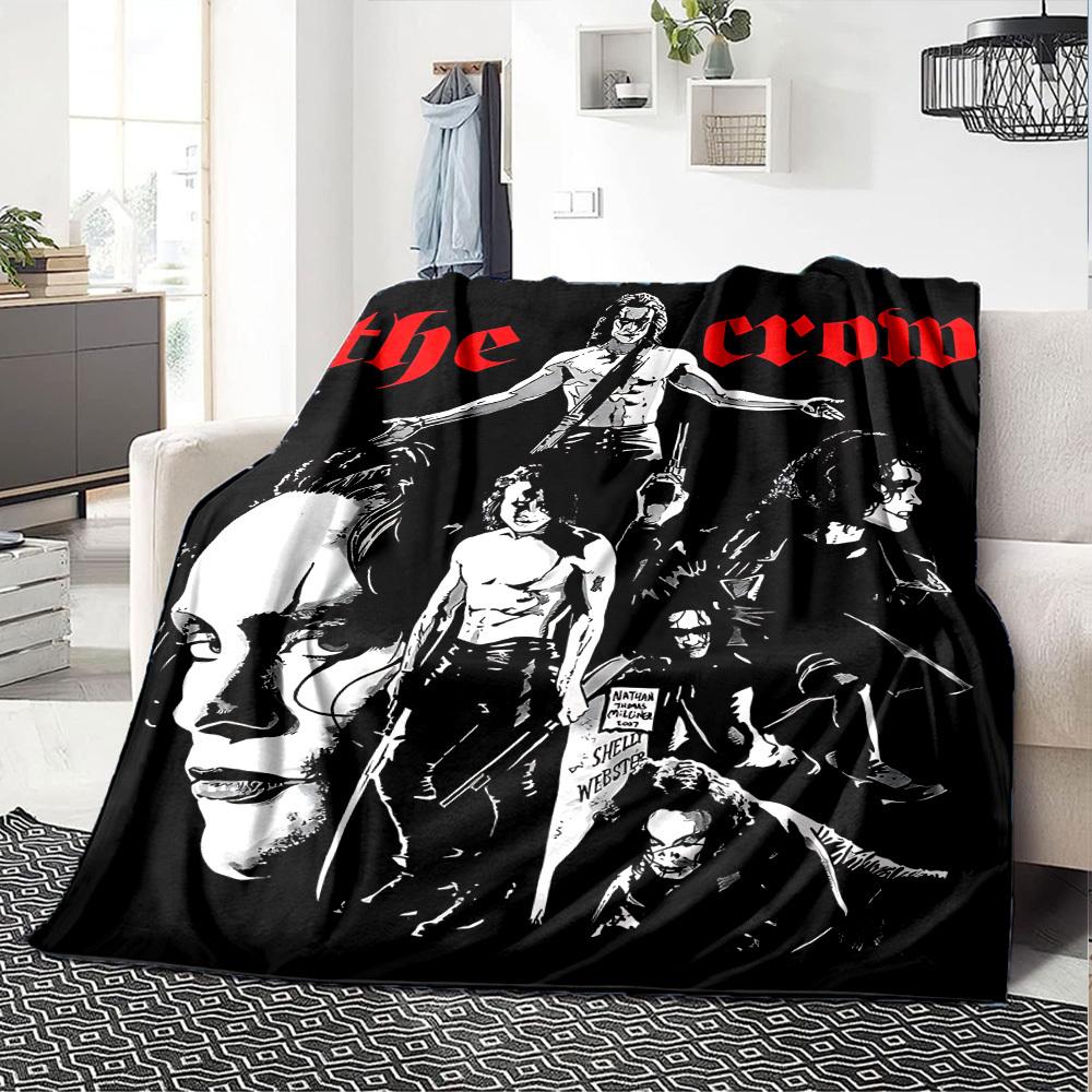 1pc Crow the Throw Blanket Soft Flannel, Cozy All Season Polyester Perfect for Home, Office