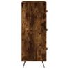 Smoked Oak Chest of Drawers 69.5 x 34 x 90 cm Engineered Wood